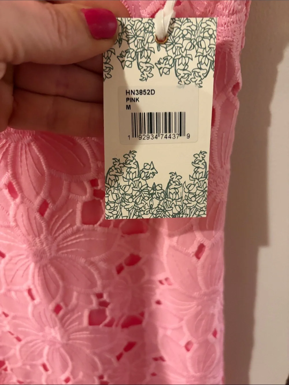 Hyacinth House from Tuckernuck Bubblegum Pink Floral Lace Shift Dress